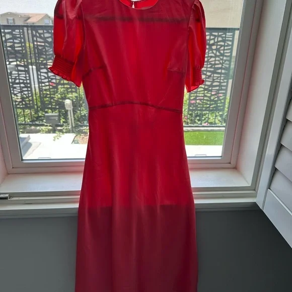 short sleeve ted baker dresses NWT Ted Baker Evlyinn Bodycon Dress Size 2/M Oxblood Short Sleeve Knitted $225